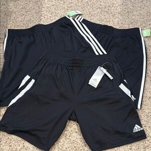 Adidas Black Athletic Shorts set of 3 NWT 14/16+ Husky